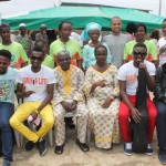 The SmoothBoiz with Mr. and Mrs. Thaddeus Oboh, parents of David and Festus, with friends and relations at a reception held for the group during the week at Odonguyan, Ikorodu, Lagos, after their eviction from Glo X Factor.