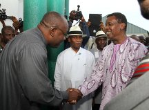DICKSON WELCOMES ADEBOYE TO GOVT HOUSE, YENAGOA