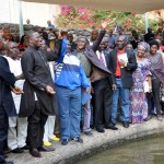 PRESIDENT GOODLUCK JONATHAN (2ND L) PRAYING WITH OTHER NIGERIAN
PILGRIMS AT THE SIDE OF RIVER JORDAN, THE PLACE WHERE JESUS CHRIST WAS BAPTISED BY JOHN THE BAPTIST 0N SATURDAY. PHOTO: NAN