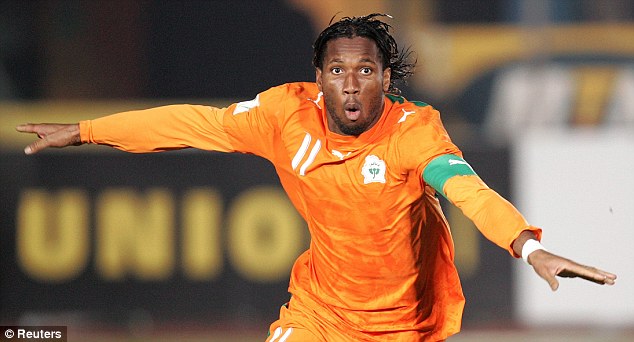 Drogba celebrates AFCON win