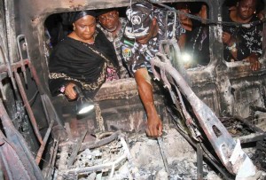 Patience jonathan at accident scene