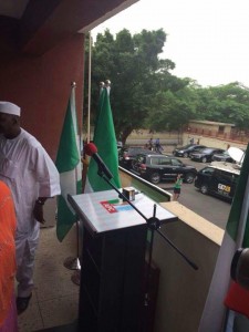 buhari podium