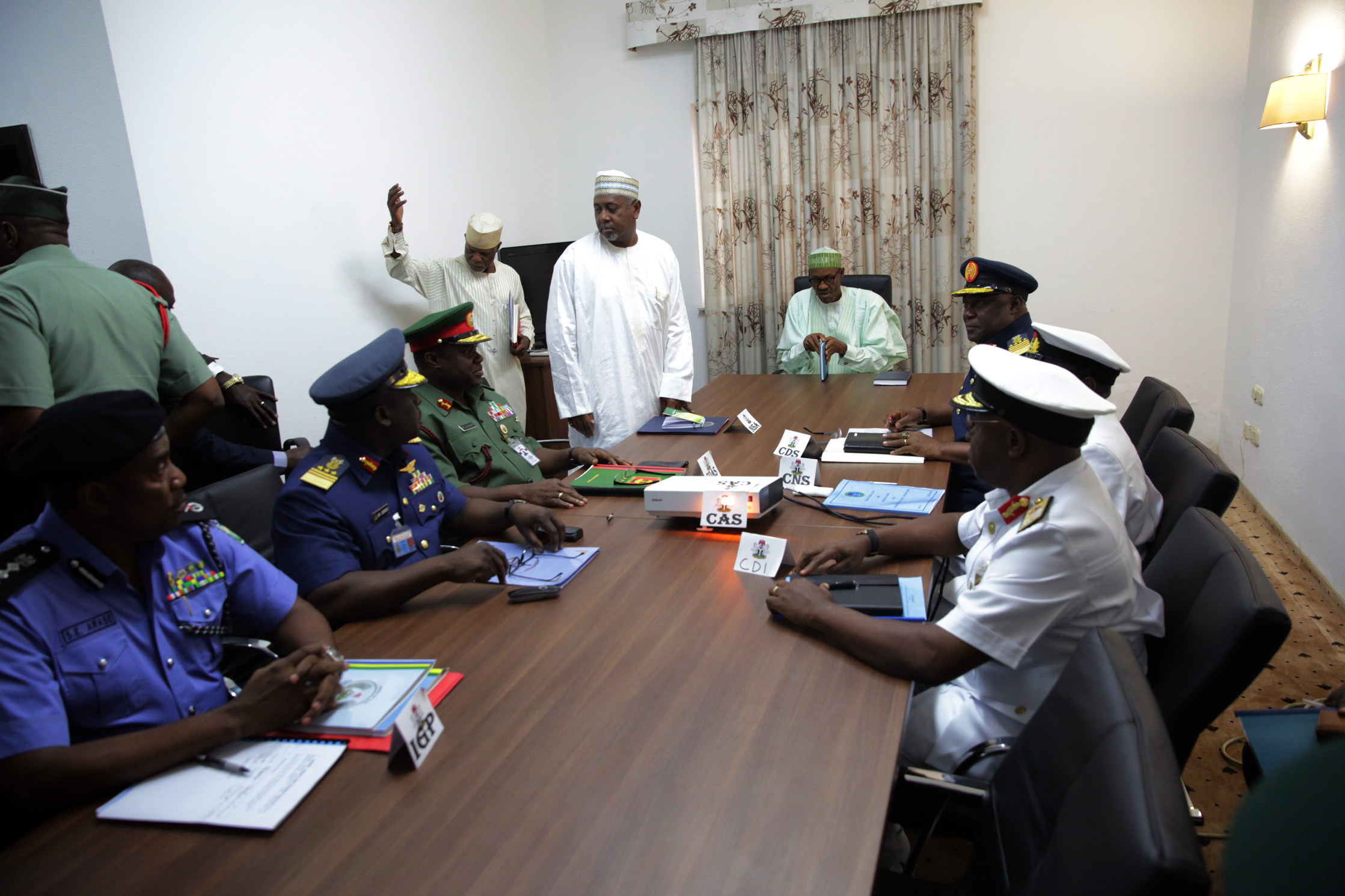 Insurgency, oil theft top agenda as Buhari meets Service Chiefs