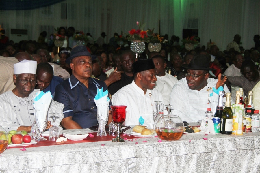 Jonathan, Dickson, Anenih at PDP Dinner