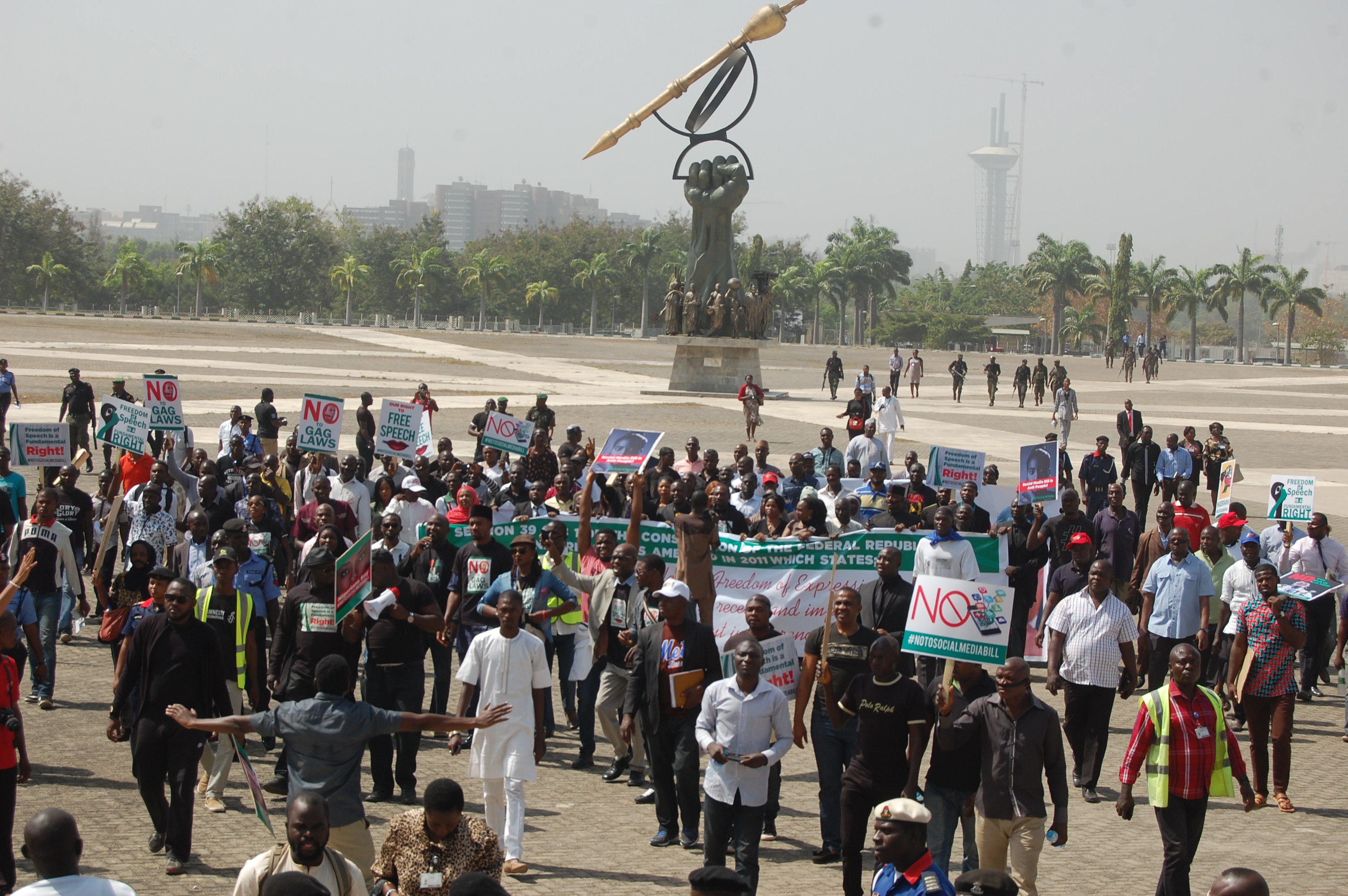 Activists protest against anti-Social Media Bill