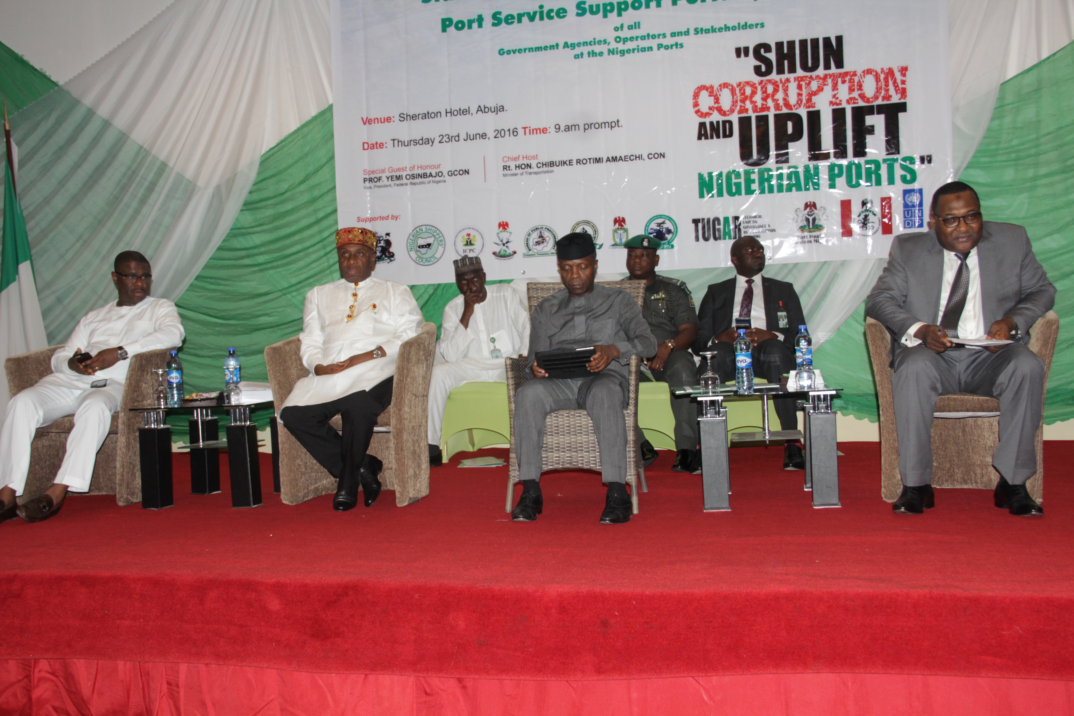 Osinbajo, Amaechi, Peterside at launch of SOPs, PSSP