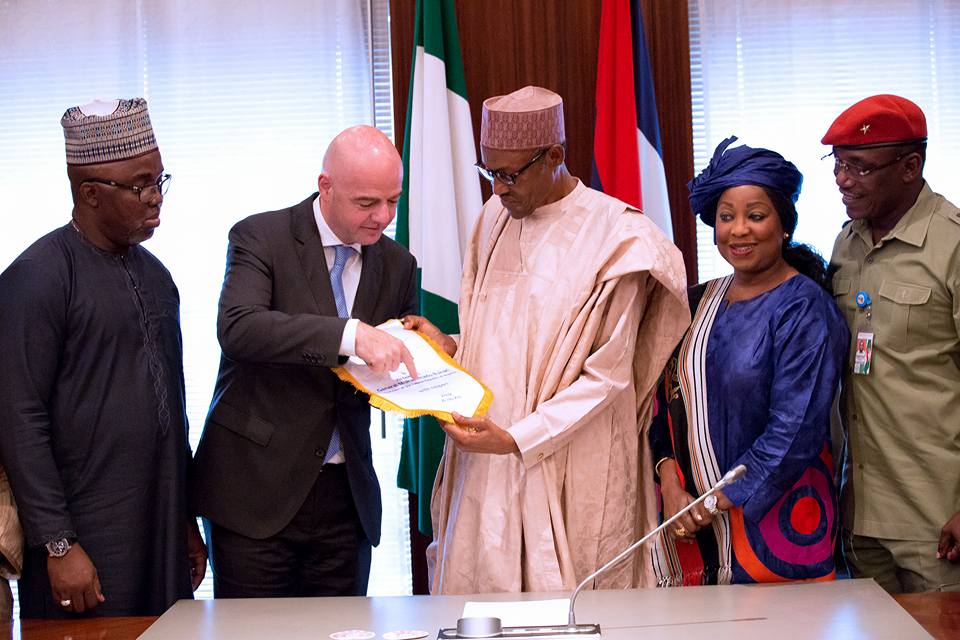 Anti-corruption: Buhari welcomes FIFA reforms, receives Infantino; Saraki urges NFF factions to settle