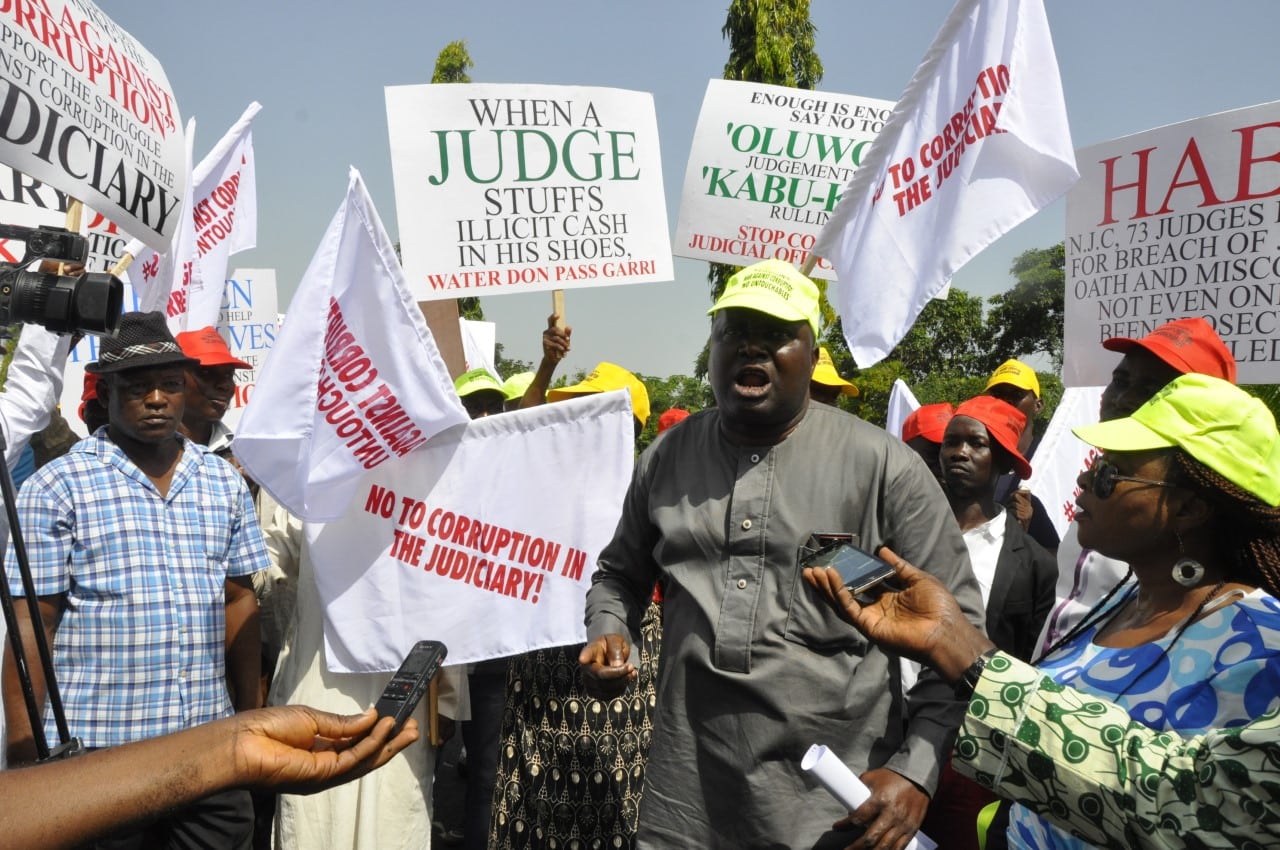 50 NGOs storm Abuja, say arrested judges must step down