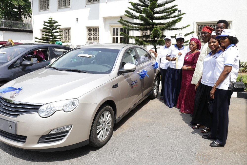 Ambode’s wife presents car to winner of  NWC raffle draw