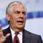 Rex Tillerson, chief executive officer of Exxon Mobile Corp., speaks at the 2012 CERAWEEK conference in Houston, Texas, U.S., on Friday, March 9, 2012.  Exxon Mobil Corp. is moving toward the conclusion of an agreement to drill in the Russian Arctic, Tillerson said. Photographer: F. Carter Smith/Bloomberg via Getty Images