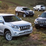2013 Toyota Prado (front to rear): Kakadu, VX, GXL and GX