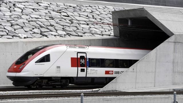 $12.3bn 57-kilometre world’s longest railway tunnel opens  in Switzerland