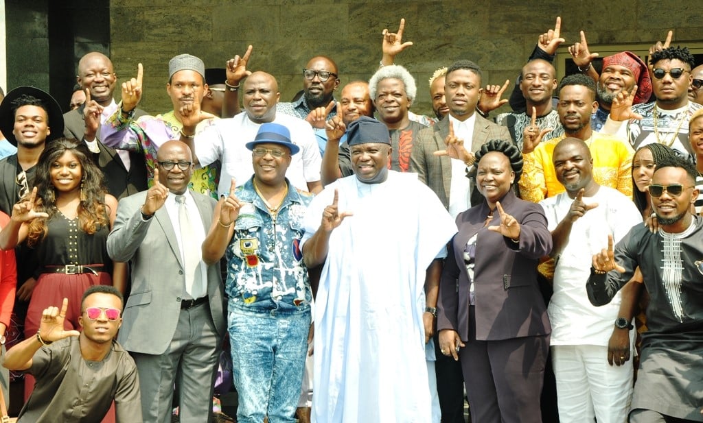 Ambode meets Shina  Peters, Adewale Ayuba, Salawa Abeni, Tiwa Savage, others, vows to increase Lagos GDP through entertainment