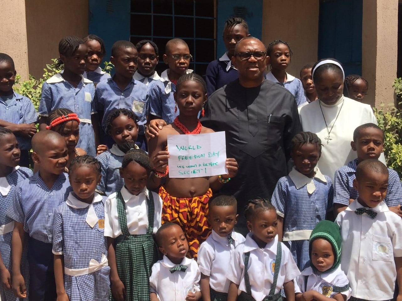 Obi celebrates World Freedom Day with children in Sokoto