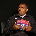 Athletics - 2016 Virgin Money London Marathon Preview - London - 20/4/16 
Ethiopia's Kenenisa Bekele during a press conference ahead of the 2016 Virgin Money London Marathon 
Action Images via Reuters / Peter Cziborra 
Livepic