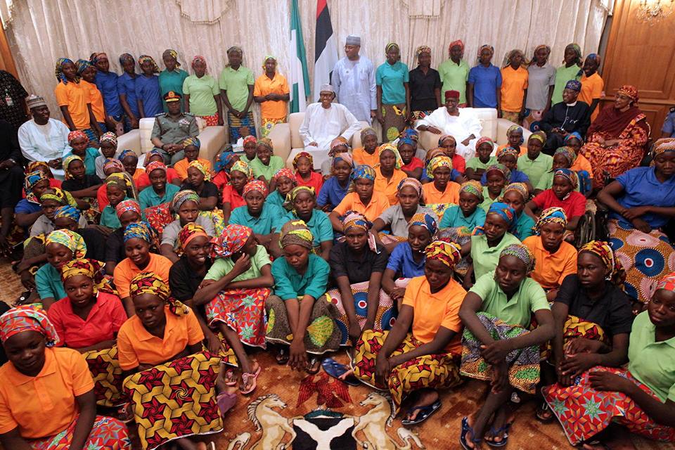 Rescued Chibok girls, pleasant second anniversary gift to Nigerians, says Buhari; Saraki, Arewa, others react