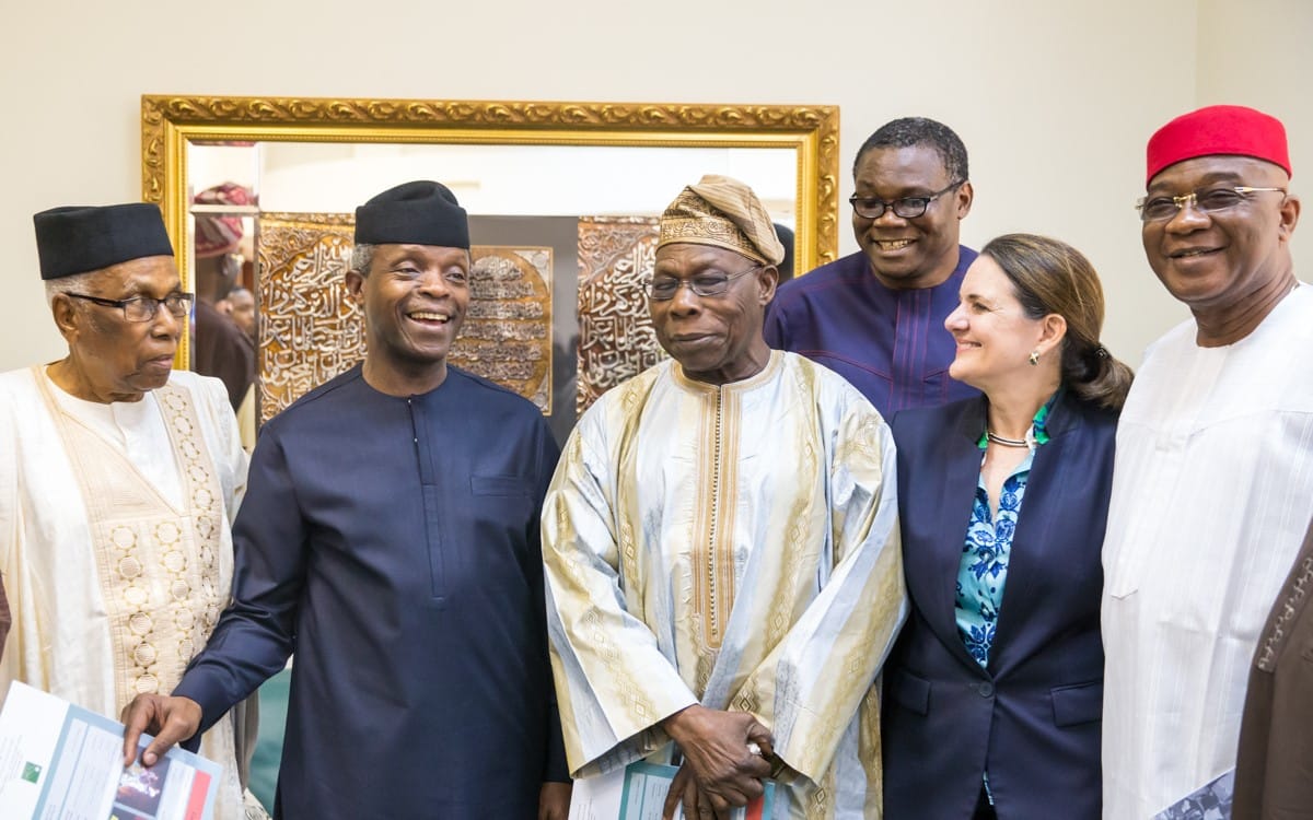 Osinbajo at Biafra Colloquium, backs discourse on restructuring; Obasanjo says ‘FG nearly lost civil war to Biafra’
