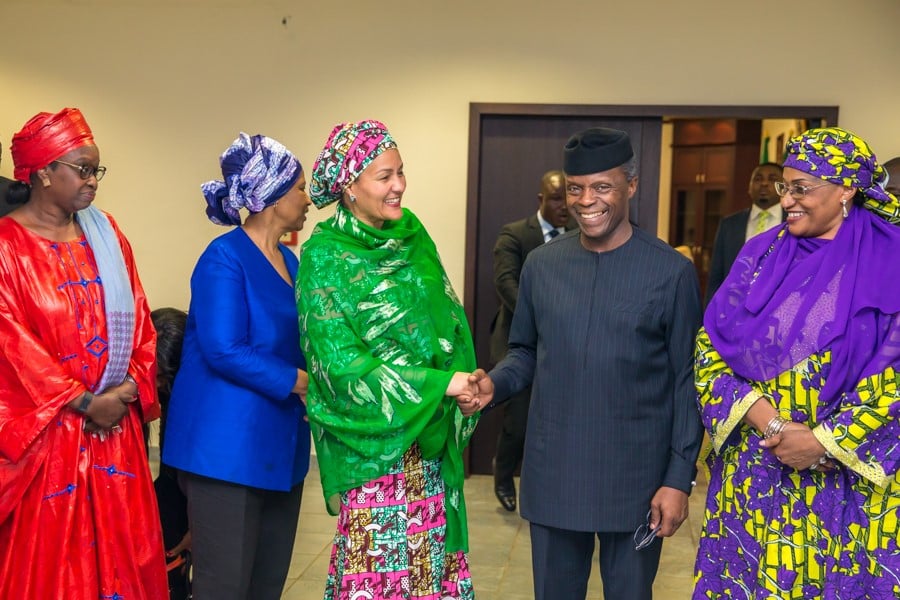 Osinbajo receives UN Deputy Scribe, Amina Mohammed