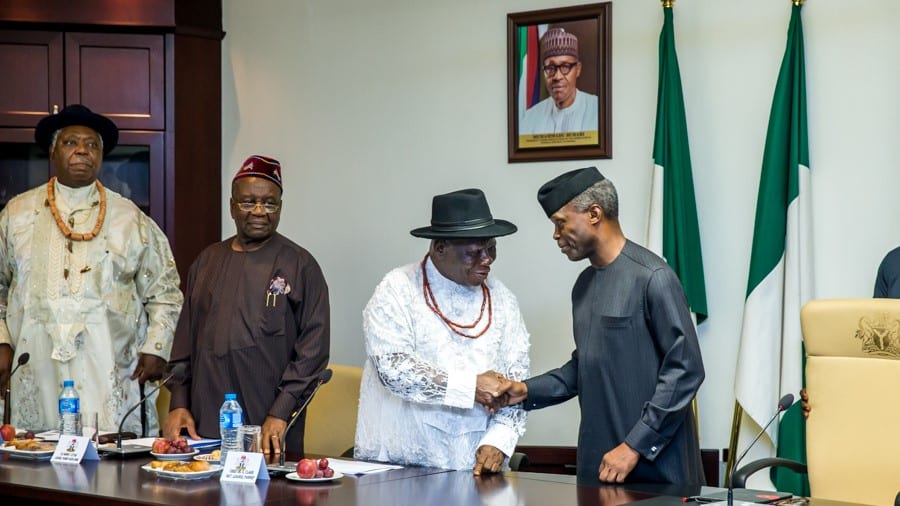 Militancy: Clark, Diette-Spiff, Attah meet Osinbajo