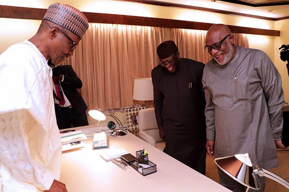 Akeredolu visits Buhari, wants deep seaport in Ondo