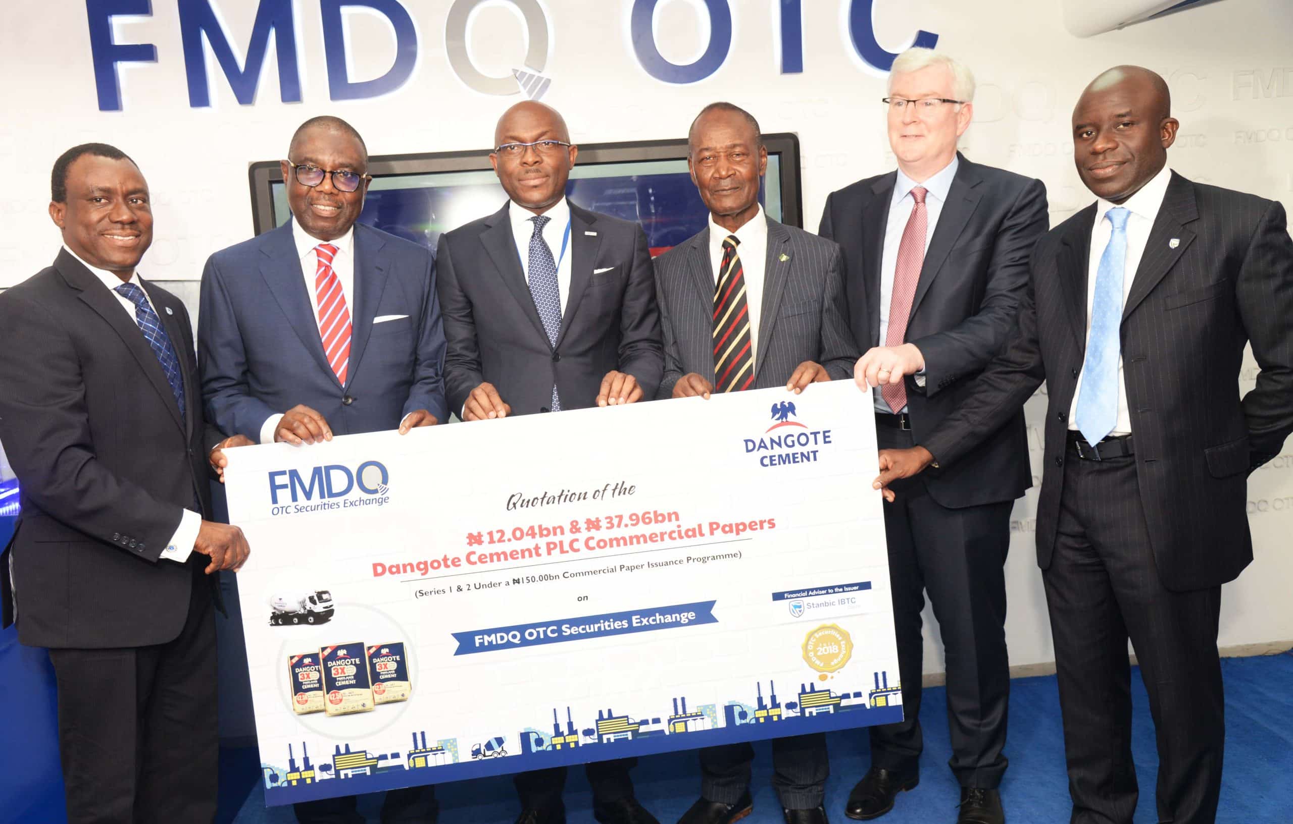 Dangote Cement,  FDMQ OTC Securities  sign  N150bn Commercial Paper deal