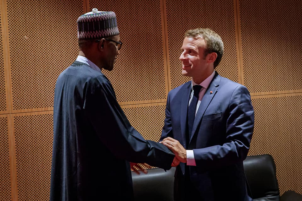 buhari, macron