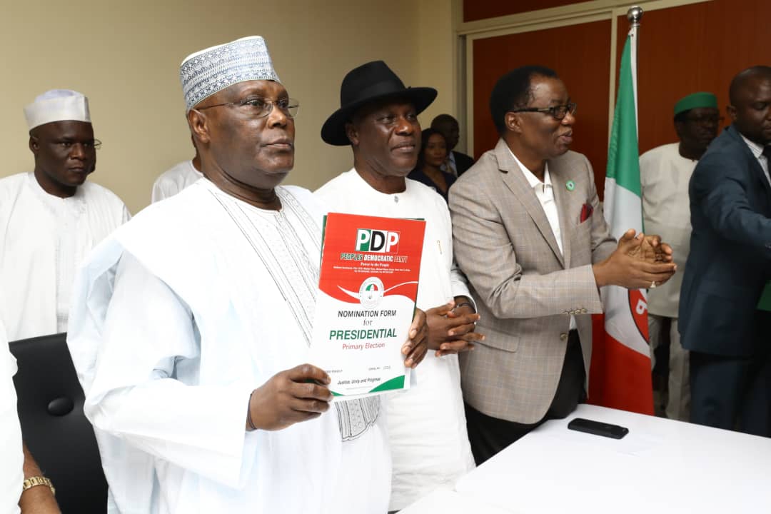 Support groups purchase, present PDP Nomination, Expression of Interest Forms to Atiku