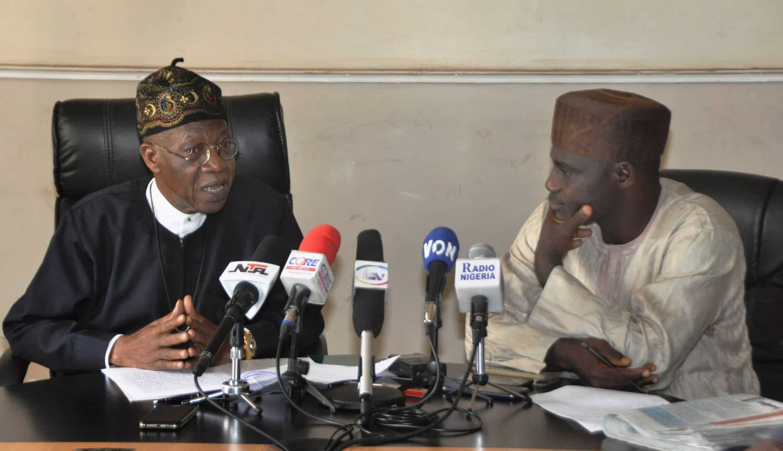 Criticise, don’t denigrate the president, Lai Mohammed tells media