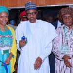 Buhari, Amaechi and Hadiza Bala Usman