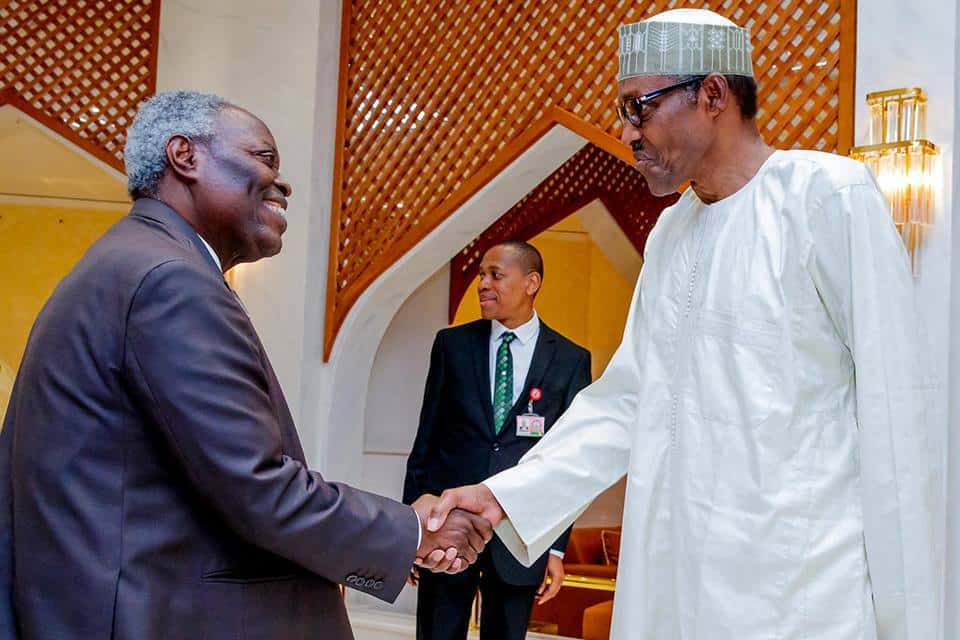 Buhari greets Kumuyi at 80