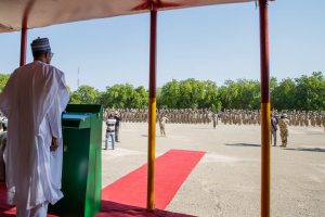 Buhari visits injured soldiers in Maiduguri, urges Army to maintain loyalty, defend country