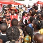 Ambode, wife advise children at Christmas party