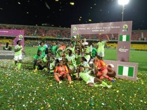 Oluehi the hero as Nigeria win ninth AWCON title, Buhari commends  players, coaching crew, NFF