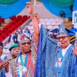 Ogun APC governorship candidate: Amosun, Oshiomhole, Aregbesola re-enact rivalry as youths protest imposition of Abiodun