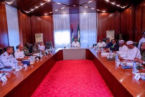 Buhari meets Security Chiefs 