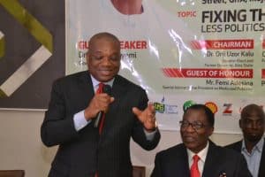 Fayemi: To fix Nigeria's economy, Awolowo's principles must be implemented + faces at Freedom Online Lecture