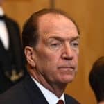 Candidate to lead the World Bank David Malpass listens during a press conference by the US Treasury Secretary and French Finance and the Economy Minister at the Economy Ministry in Paris on February 27, 2019. (Photo by ERIC PIERMONT / AFP)        (Photo credit should read ERIC PIERMONT/AFP/Getty Images)