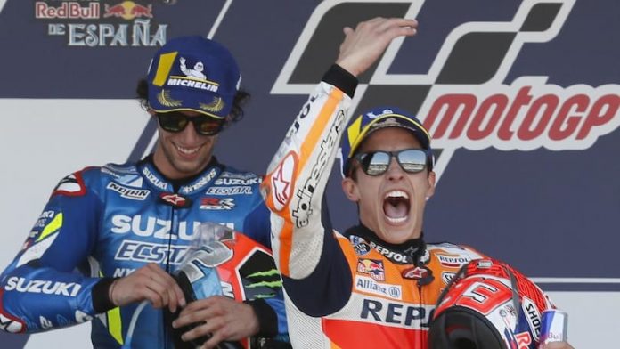 MotoGP champion Marquez goes top after Spain win