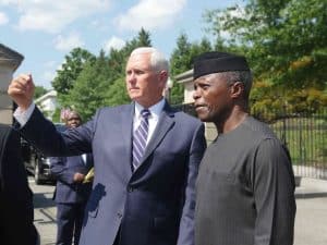 Osinbajo meets Pence, discusses economy, military assistance, terror war 