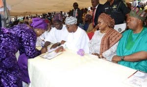 Oyetola swears in Egbemode, others + photographs