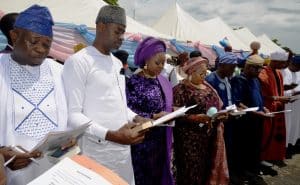 Oyetola swears in Egbemode, others + photographs