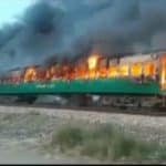 Explosion, fire on Pakistan train kill 65, injure scores