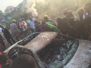 Two killed, six injured, 17 vehicles burnt in Sango-Ota tanker accident