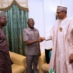 Oshiomhole meets Buhari, accuses PDP of 'planting Third Term Agenda' in sub-conscious of Nigerians