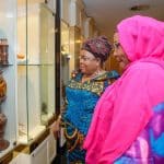 Aisha Buhari, Patience Jonathan meet at Presidential Villa