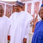 Oshiomhole presents Ajimobi to Buhari