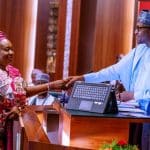 Buhari swears-in Yemi-Esan as Head of Civil Service