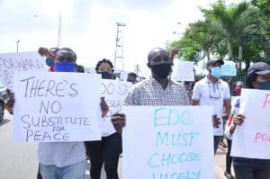 Edo 2020: Groups lead ‘Peace Walk', call for end to godfatherism