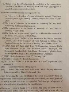 Impeachment: Ondo Chief Judge defends Constitution,  rejects request by 14 lawmakers to set up panel against Ajayi 