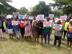 Edo guber: Protesters seek international protection, decry Oshiomhole's penchant for violence